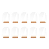 Maxbell 10x Clear Acrylic Place Cards Seating Cards with Stand for Wedding Reception 10cmx0.2cmx14cm