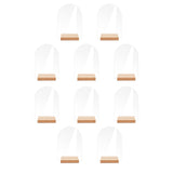 Maxbell 10x Clear Acrylic Place Cards Seating Cards with Stand for Wedding Reception 10cmx0.2cmx14cm