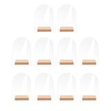 Maxbell 10x Clear Acrylic Place Cards Seating Cards with Stand for Wedding Reception 10cmx0.2cmx14cm
