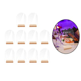 Maxbell 10x Clear Acrylic Place Cards Seating Cards with Stand for Wedding Reception 10cmx0.2cmx14cm