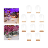 Maxbell 10x Clear Acrylic Place Cards Seating Cards with Stand for Wedding Reception 10cmx0.2cmx14cm
