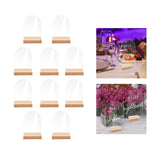 Maxbell 10x Clear Acrylic Place Cards Seating Cards with Stand for Wedding Reception 6cmx0.2cmx9cm