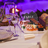 Maxbell 10x Clear Acrylic Place Cards Seating Cards with Stand for Wedding Reception 6cmx0.2cmx9cm