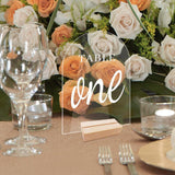 Maxbell 10x Clear Acrylic Place Cards Seating Cards with Stand for Wedding Reception 6cmx0.2cmx9cm