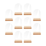 Maxbell 10x Clear Acrylic Place Cards Seating Cards with Stand for Wedding Reception 6cmx0.2cmx9cm