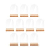 Maxbell 10x Clear Acrylic Place Cards Seating Cards with Stand for Wedding Reception 6cmx0.2cmx9cm