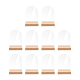 Maxbell 10x Clear Acrylic Place Cards Seating Cards with Stand for Wedding Reception 6cmx0.2cmx9cm