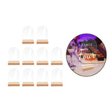 Maxbell 10x Clear Acrylic Place Cards Seating Cards with Stand for Wedding Reception 6cmx0.2cmx9cm