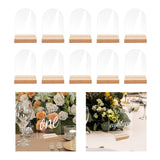 Maxbell 10x Clear Acrylic Place Cards Seating Cards with Stand for Wedding Reception 6cmx0.2cmx9cm