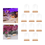 Maxbell 10x Clear Acrylic Place Cards Seating Cards with Stand for Wedding Reception 6cmx0.2cmx9cm