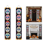Maxbell Halloween Banners Sign Decor Scary Hanging Bunting for Holiday Porch Doorway