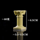 Maxbell White Roman Pillar Column Figurine Resin for Decor Photo Props Ornament