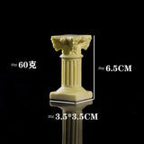 Maxbell White Roman Pillar Column Figurine Resin for Decor Photo Props Ornament