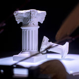 Maxbell White Roman Pillar Column Figurine Resin for Decor Photo Props Ornament