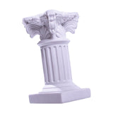 Maxbell White Roman Pillar Column Figurine Resin for Decor Photo Props Ornament