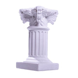 Maxbell White Roman Pillar Column Figurine Resin for Decor Photo Props Ornament