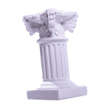 Maxbell White Roman Pillar Column Figurine Resin for Decor Photo Props Ornament