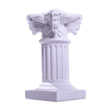 Maxbell White Roman Pillar Column Figurine Resin for Decor Photo Props Ornament