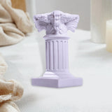 Maxbell White Roman Pillar Column Figurine Resin for Decor Photo Props Ornament