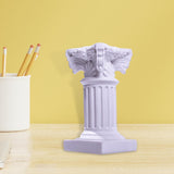 Maxbell White Roman Pillar Column Figurine Resin for Decor Photo Props Ornament