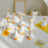 Maxbell Blessed Duck Figurine Animal Figure Statue for Office Home Decor Be Happy