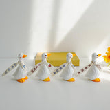 Maxbell Blessed Duck Figurine Animal Figure Statue for Office Home Decor Be Happy