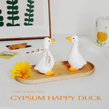 Maxbell Blessed Duck Figurine Animal Figure Statue for Office Home Decor Be Happy