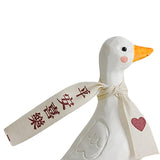 Maxbell Blessed Duck Figurine Animal Figure Statue for Office Home Decor Be Happy