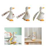Maxbell Blessed Duck Figurine Animal Figure Statue for Office Home Decor Be Happy