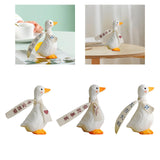 Maxbell Blessed Duck Figurine Animal Figure Statue for Office Home Decor Be Happy