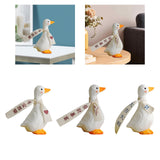 Maxbell Blessed Duck Figurine Animal Figure Statue for Office Home Decor Be Happy