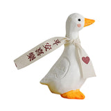 Maxbell Blessed Duck Figurine Animal Figure Statue for Office Home Decor Be Happy