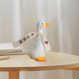 Maxbell Blessed Duck Figurine Animal Figure Statue for Office Home Decor Be Happy