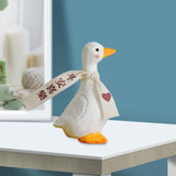 Maxbell Blessed Duck Figurine Animal Figure Statue for Office Home Decor Be Happy