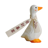 Maxbell Blessed Duck Figurine Animal Figure Statue for Office Home Decor Be Rich