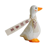 Maxbell Blessed Duck Figurine Animal Figure Statue for Office Home Decor Be Rich