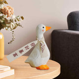 Maxbell Blessed Duck Figurine Animal Figure Statue for Office Home Decor Be Rich
