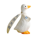Maxbell Blessed Duck Figurine Animal Figure Statue for Office Home Decor Be Lucky