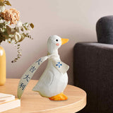 Maxbell Blessed Duck Figurine Animal Figure Statue for Office Home Decor Be Lucky