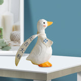 Maxbell Blessed Duck Figurine Animal Figure Statue for Office Home Decor Be Lucky