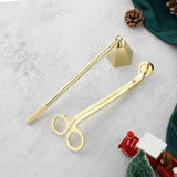 Maxbell 2 in 1 Candle Snuffer Wick Trimmer Cutter Stainless Steel Home Decor Golden