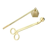 Maxbell 2 in 1 Candle Snuffer Wick Trimmer Cutter Stainless Steel Home Decor Golden