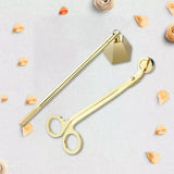 Maxbell 2 in 1 Candle Snuffer Wick Trimmer Cutter Stainless Steel Home Decor Golden