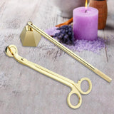 Maxbell 2 in 1 Candle Snuffer Wick Trimmer Cutter Stainless Steel Home Decor Golden