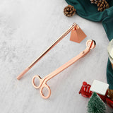 Maxbell 2 in 1 Candle Snuffer Wick Trimmer Cutter Stainless Steel Home Decor Rose Gold