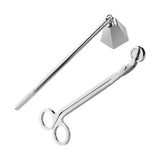 Maxbell 2 in 1 Candle Snuffer Wick Trimmer Cutter Stainless Steel Home Decor Silver