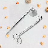 Maxbell 2 in 1 Candle Snuffer Wick Trimmer Cutter Stainless Steel Home Decor Silver