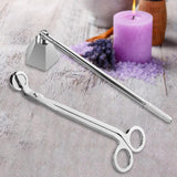 Maxbell 2 in 1 Candle Snuffer Wick Trimmer Cutter Stainless Steel Home Decor Silver