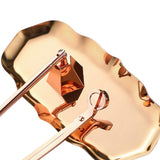 Maxbell 3Pcs Candle Accessory Set Candle Snuffer Candle Wick Trimmer Tray Rose Gold