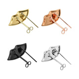Maxbell Candle Accessory Set Wick Trimmer Wick Flame Snuffer Tray Gift Gold